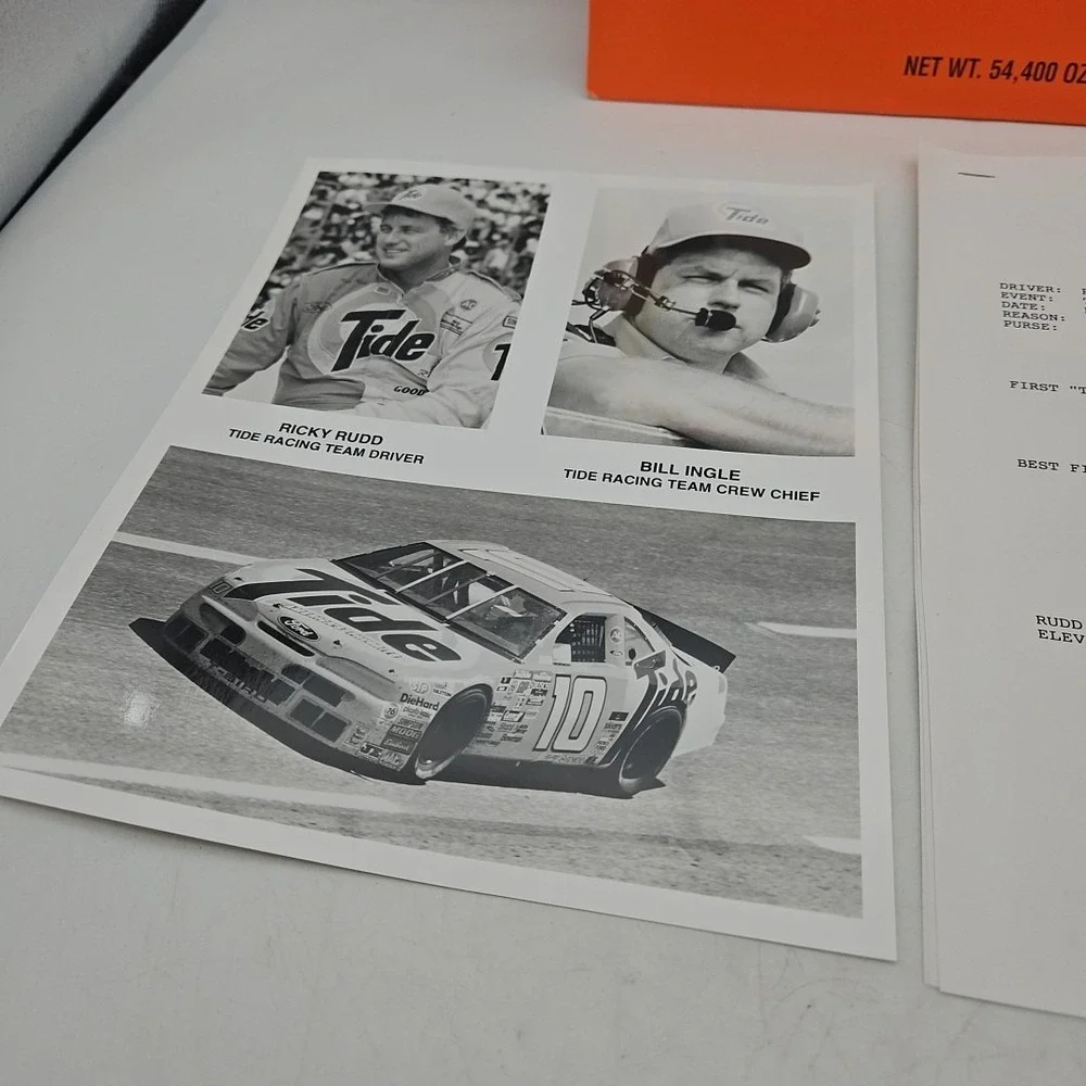 Vintage Nascar Press Kit Tide Racing Team Ricky Rudd Media Guide #10‎ Bill Ingle